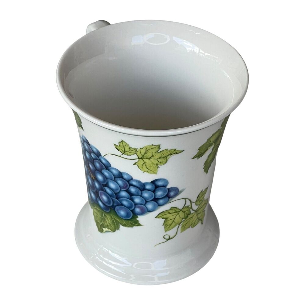 American Atelier Vineyard 5039 White Porcelain Leaves & Grapes Tableware Tea Cup - Picture 4 of 7
